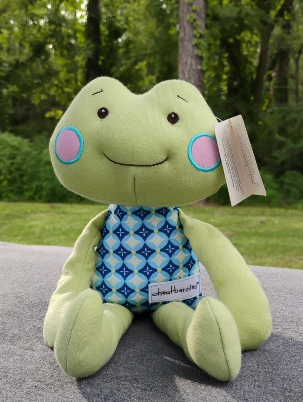 Lime Green Plush Frog Stuffed Animal - Soft Kids Toy